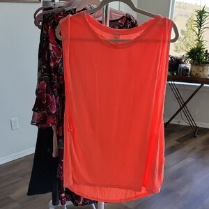 We The Free Orange Muscle Tee Sleeveless Top